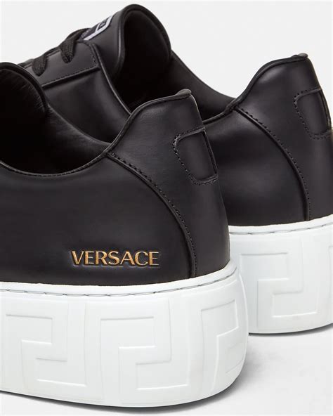 versace collection zip buckle sneaker|versace sea greca sneakers.